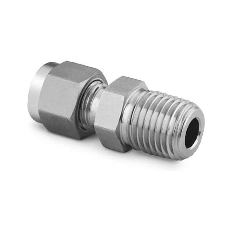 DM Male Connector Stainless Steel Compression Instrumentation Tube Fittings
