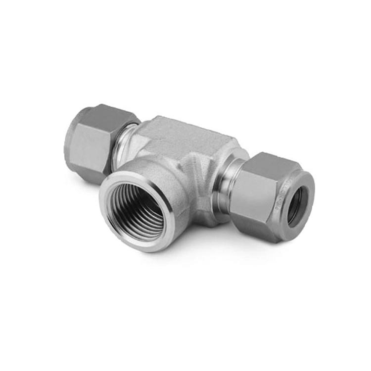 DTBF Female Branch Tee Stainless Steel Compression Instrumentation Tube Fittings