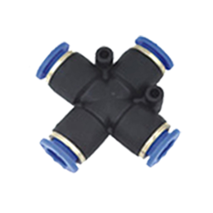PUZ Union Cross Plastic Poly Push In Tube to Tube Adapter Connector Fittings