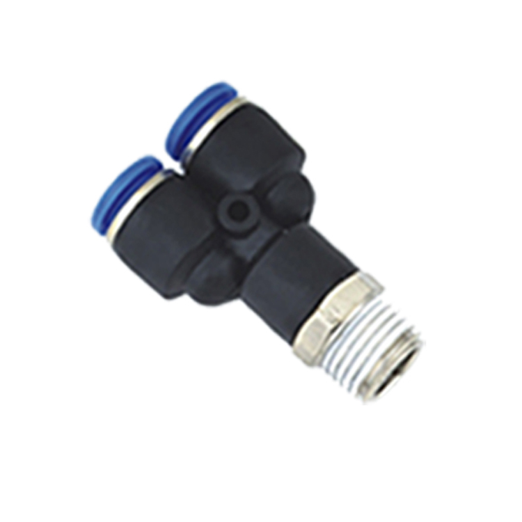 PY Male Y Plastic Poly Push In Tube to Pipe Adapter Connector Fittings