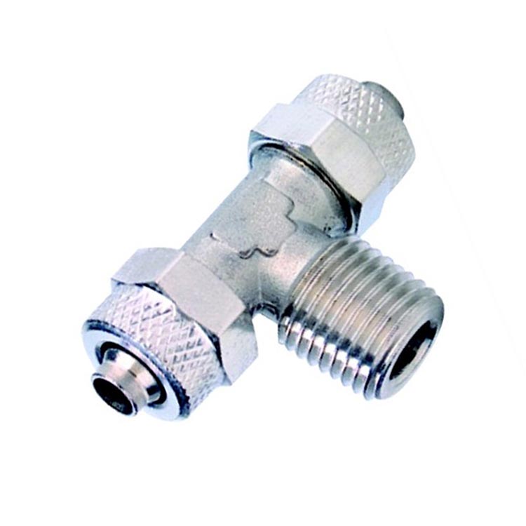 RBT	Screw-Connect Branch Tee Nickel-Plated Brass Rapid Tube Adapter Fittings