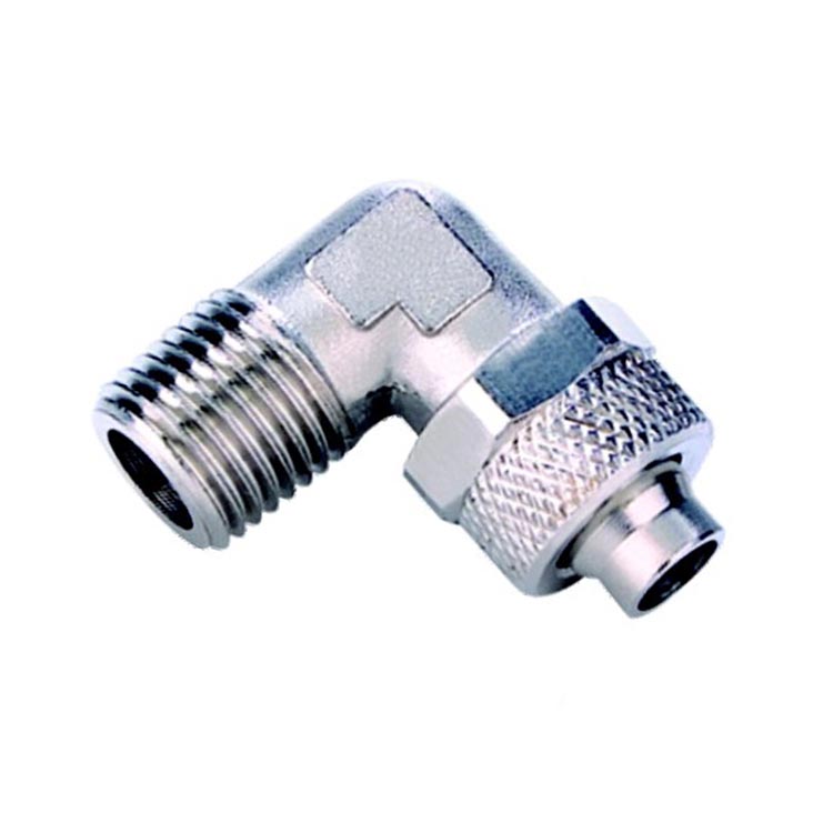 RL Screw Compression Male Elbow nickel-plating Brass Rapid Tube Connector fittings