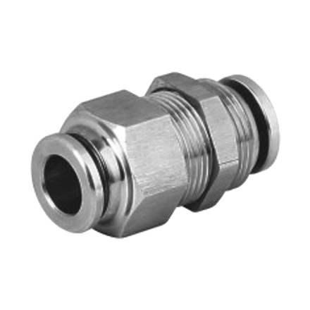 SUBH Bulkhead Union Stainless Steel Push In Adapter Connector Push To Connect Fittings