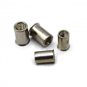 Thin Head (Reduced Head) Round Body Open End Rivet Nut with Knurls