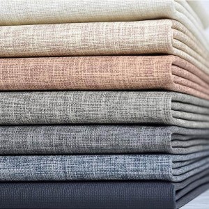 Waterproof Linen Grain PU Leather For Making Sofa Furniture Cover PU Solvent Free Leather for wall decoration