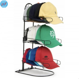 Customized Cap Display Rack Hat Display Stand Retail Store Metal Display Rack for Caps