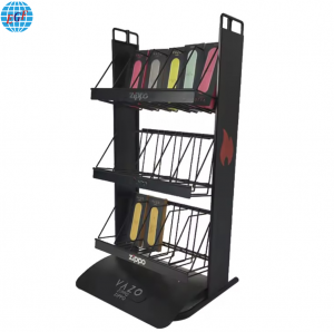 Custom Metal Wire Counter Top Display Stand 3 Tiers Beauty Makeup Store Cosmetic Display Rack Nail Polish Display Stand