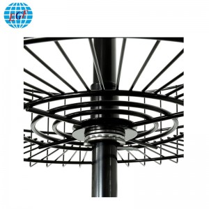 4 Tier Spinner Rack With Round Wire Baskets