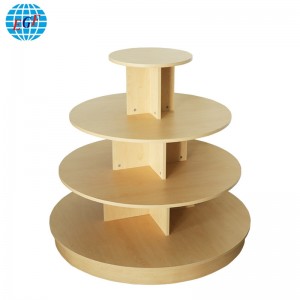 4-Tier Wooden Disply Table