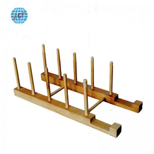 Handgefertigtes Arbeitsplatten-Holzregal mit Trennwänden für den privaten oder geschäftlichen Gebrauch