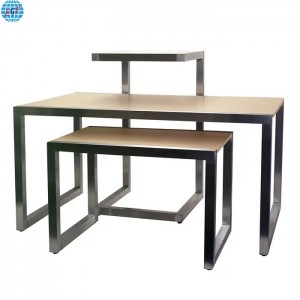 Large Satin Chrome Display Tables System with H...