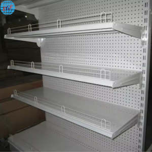 Double Side Back Hole Board Five Layers Supermarket Display Shelves, Customizable