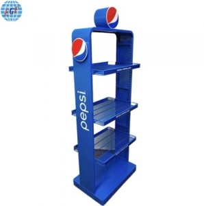 Pepsi Custom 2nd Gen 3-Tier Metal Grid Display Rack