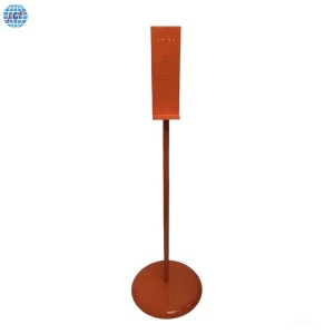 Sturdy Vertical Round Base Single-sided Sign Holder in Red, Customizable