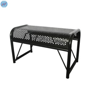 Metal Pegboard Shoe Bench With Acrylic Mirror and Top-Performance Coating