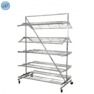 Sturdy Five-Tier Bi-Directional Adjustable Metal Rack with Hanging Capability for Heavy Items, Plating/Powder Coating Treatment, Customizable.
