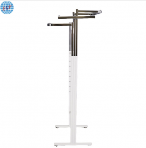 Adjustable 6 Way Clothing Rack with Chrome Plated Top Arms and Optional Base Color