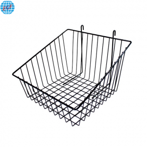 4 Styles Versatile Black Gridwall Metal Wire Baskets – Sleek Design for Efficient Display & Organized Storage