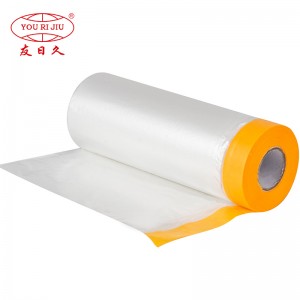 Transparent Pre-Taped Covering Masking Film Surface Protection Tape