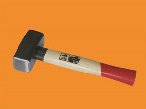 Germany type Stoning Hammer with Dual color TPR handle /Wood handle