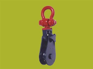 H418, H419 Pulley series, red hook/blue body