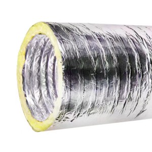 Insulated flexible air duct with Aluminum foil jacket
