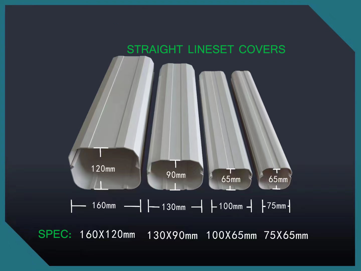 Chinese Professional Air Conditioner Line Set Cover UPVC Decorative Duct