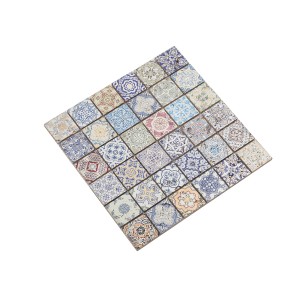 Home Wall And Floor Decoration Mix Color Inkjet Printing Marble Stone Mosaic Tiles