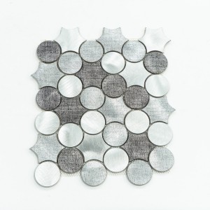 Original Design Irregular shape Art Murals  Inkjet Printing Metal  Aluminum Mosaic Tiles backsplash Tile