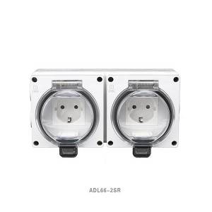 16A Schuko Series 1Gang Polycarbonate Construction IP66 Surface Socket