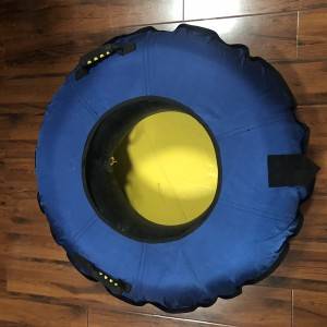 Heavy Duty Snow Tube with 48″ Cover Rubber Inflatable Sledding Tubes
