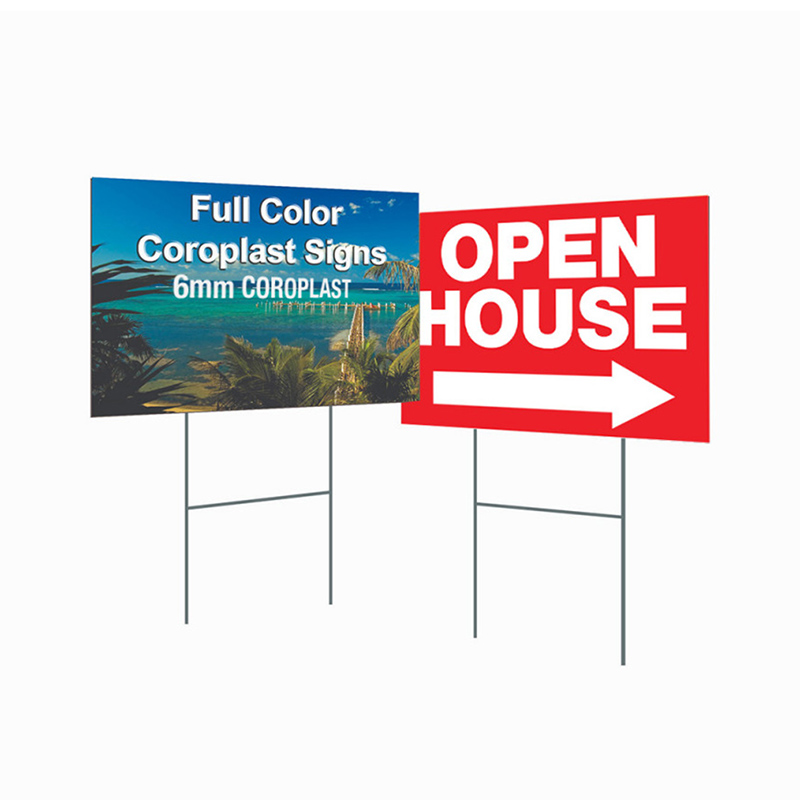 Ordinary Discount 6mm Corrugated Plastic - Advertising Plastic Coroplast Custom Yard Sign with Stake – Flutepak detail pictures