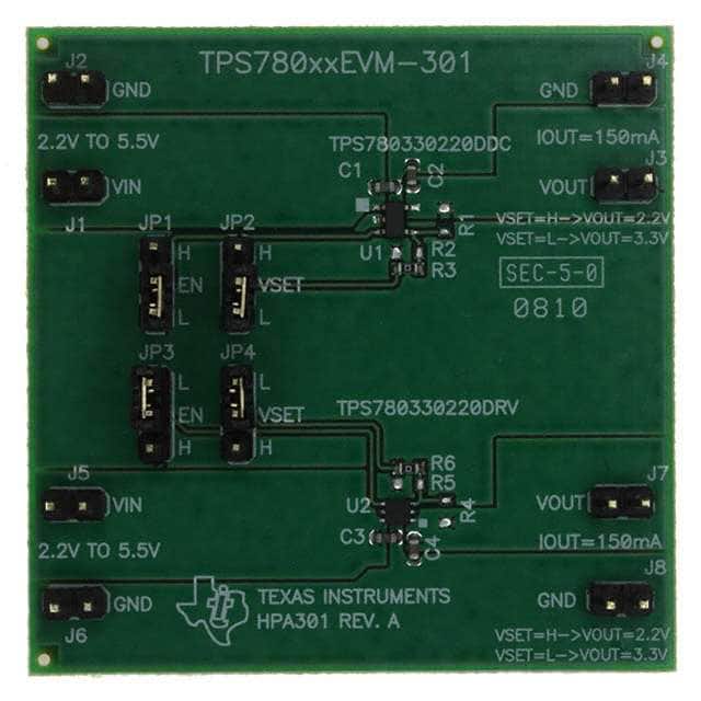 TPS780XXEVM-301 Electronic Components Integrated Circuit BOM Equipping Order  Texas Instruments  Power Management IC Development Tools Evaluation Board Linear Regulators