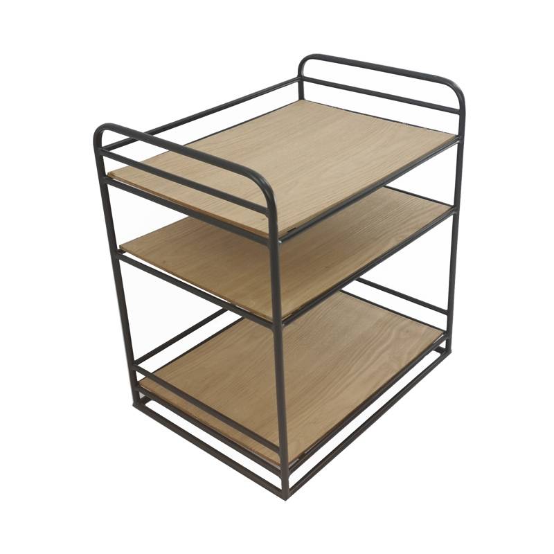 Renewable Design for Outdoor Furniture Quick Delivery - Metal Wooden Storage Living Room Wooden plant pots Rack Metal wood Rack – Flying Sparks