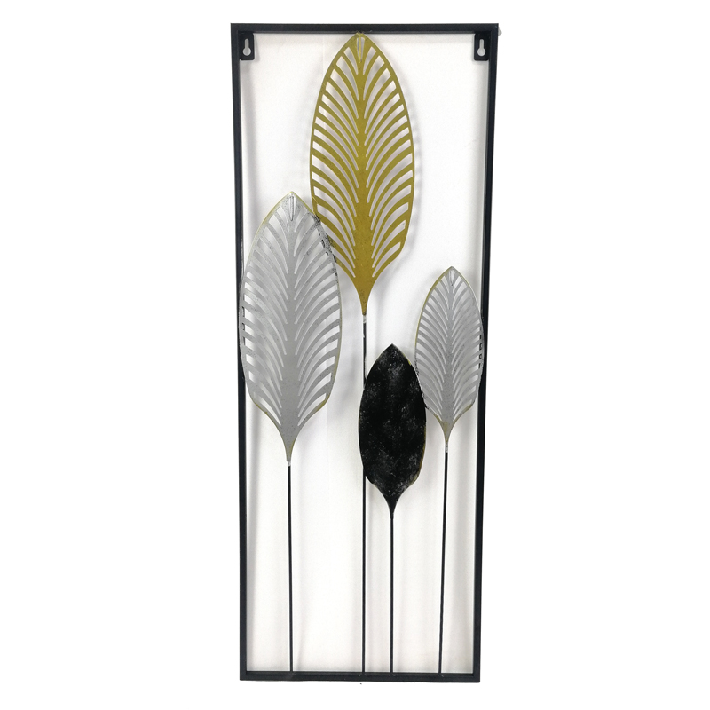 China Wholesale Glass And Metal Wall Art Factories - Fashion Modern Silver Leafing Wrought Iron Handmade Home Art Decoration Plant Painting Metal  Wall Hanging – Flying Sparks