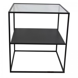 Living Room Nesting Metal  Coffee Table Side End Table with Tempered Glass for Modern Home Furniture Decoration