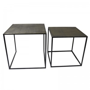 Metal Round Coffee Tables Simple Iron Side Table Round End Table