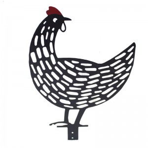 Hot Sale Ironwork Metal Animal Shape Rooster Art Decorative Background Wall Hanging