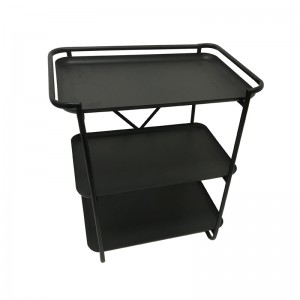 3-Tier Rolling Cart for Storage with Caster Metal Rack for Kitchen Bathroom