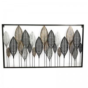 China Wholesale Japanese Metal Wall Art Factory - Home Decoration Handmade Iron Green Leaf Pattern Design Art – Flying Sparks