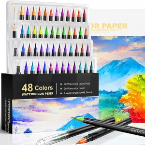 Watercolor Brush Pens, 48 Color Watercolor Pen ...