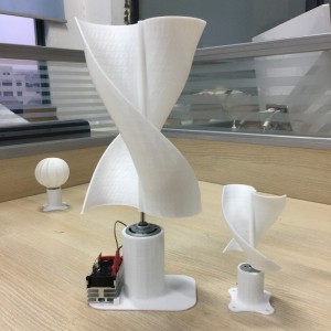 စွမ်းအင်သိပ္ပံအတန်းသစ်အတွက် LED Light ဒေါင်လိုက်လေအားထုတ်လုပ်သည့် 20w Micro Wind Turbine