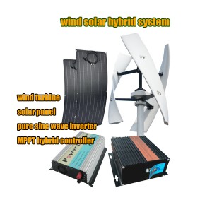 800w 12v-48v Vertical Wind Solar Hybrid System Off Grid Inverter និង MPPT Hybrid Controller
