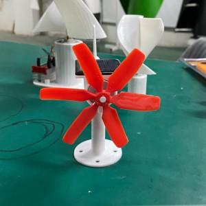 Micro Wind Turbine ມີໄຟ LED ອອກຕາມແນວນອນ 6 ແຜ່ນ Wind Solar Hybrid Wind Generator