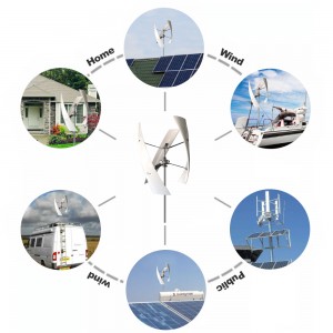 800 Вт 48 В Вертикальний генератор вітрової турбіни Безкоштовна альтернативна енергія