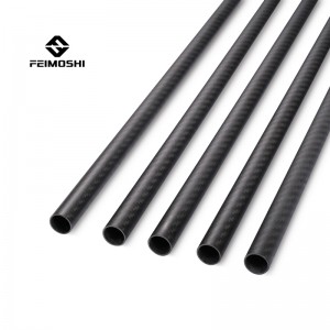 Manufacturer for Drill Carbon Pipe - High quality Light weight 100% 3k glossy twill customized size carbon fiber tube – Feimoshi