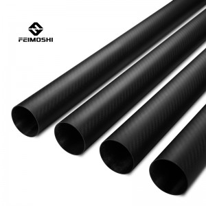 Wholesale Price Carbon Fiber Round Tube - 3K Twill Matte Full Carbon Fiber Tubes – Feimoshi