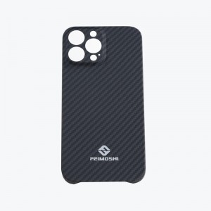 Carbon Fiber Texture Phone Cover Aramid Fiber Mobile Phone Case For Iphone 13 / mini / Pro / Pro max