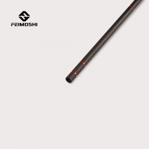 3K round full carbon fiber boom with red marked circle logo