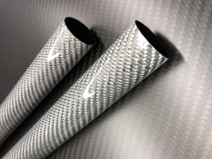 Carbon fiber tube with color